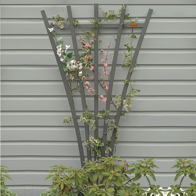 highwood Hartford Fan Trellis, 6 Foot, Coastal Teak