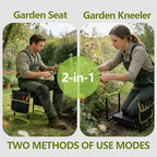 Garden Kneeler and Seat, Heavy Duty Garden Stool with 11" Wide Detachable Kneeling Pad, Foldable Garden Bench Chair with 2 Gardening Tool Pouches, Gardening Gifts for Women, Seniors