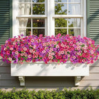 Alupssuc 24 Bundles Artificial Flowers for Outdoors Decoration, UV Resistant Silk Faux Daisy Flora Spring Fake Plastic Plants Greenery for Outside Indoor Yard Home Porch Window Box Decor(3 Colors)