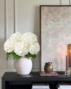 DuHouse 4Pcs Large Hydrangea Artificial Flowers,20 inch Latex Real Touch Hydrangeas Lifelike Hydrangea Flower for Home Wedding Bouquets Centerpieces Party Living Room Decoration(White)
