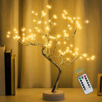 2 Pack 108 LED Sparkly Fairy Spirit Tree Lamp Remote Control, DIY Artificial Tree Lamp, 8 Modes USB/Battery Tabletop Bonsai Tree Light for Bedroom Desktop Christmas Indoor Decor (Warm White)
