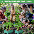 Seed Starter Trays with Grow Lights, 72 Cells Seed Starter Kit with Lights, 3 Lighting Mode, 4 Timing Set, Germination Kit for Seed Starting Trays, Seedling Starter with High Humidity Control Domes
