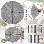 Newtay 4 Pcs Plant Pot Grid Soil Protector Covers Cuttable Flower Protector from Animals Cat Squirrel Digging Stopper Plant Pot Cover with Stake for Indoor Outdoor Gardening (20.5 +11.8 Inch,Black)