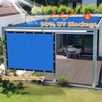 Shade&Beyond Customized Size 90% Sun Shade Cloth with Grommets, 4' X 14' Pergola Shade Cover Canopy, Mesh Tarp Sun Screens for Patio, Outdoor, Garden, Backyard GN01, Blue