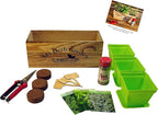 Herb Window Garden Gift Set- Complete windowsill herb Garden Growing kit Including Seeds, pots, Quality herb Clippers, Soil pods All in a Beautiful Planter Box. Hands on Gift Set.