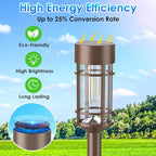 Mancra 8 Pack Solar Outdoor Lights, Bright Up to 12 Hrs Solar Lights for Outside, Waterproof Solar Garden Lights for Patio, Yard and Landscape, Brown