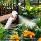 FLAIROSOL - The Original, Plant Mister Spray Bottle for Indoor and Gardens, Continuous Water Mist Sprayer for Plants, Flowers, Cleaning,10.1oz (White Bottle - Green Print)