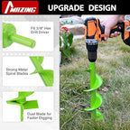 MAZING 16" x 4" Upgraded Spiral Auger Drill Bit for Planting, Heavy Duty Garden Auger Bit, Bulb Planter Tool for Post Hole Digger Plant Flower Bedding Digging