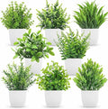 Der Rose 8 Pack Fake Plants Small Artificial Faux Potted Plants for Home Office Farmhouse Bathroom Bedroom Decor Indoor