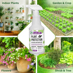 Mighty Mint Peppermint Oil Plant Protection Spray – Insect & Pest Control for Gnats, Spider Mites & Aphids – Plant-Based, Easy-to-Use with Microfiber Cloth- 32 oz