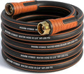 Garden Hose 25 ft x 5/8", Heavy Duty Water Hose, Flexible and Durable, Kink Resistant Lightweight Hybrid Hose, Leakproof Yard Hose with Male to Female Fittings