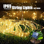 LairtPOW Solar Rope Light Waterproof IP65 39FT 100LEDs Outdoor LED ‎Solar Outdoor Lights for Party Garden Yard Home Wedding Christmas Halloween Holiday Tree Decoration Lighting