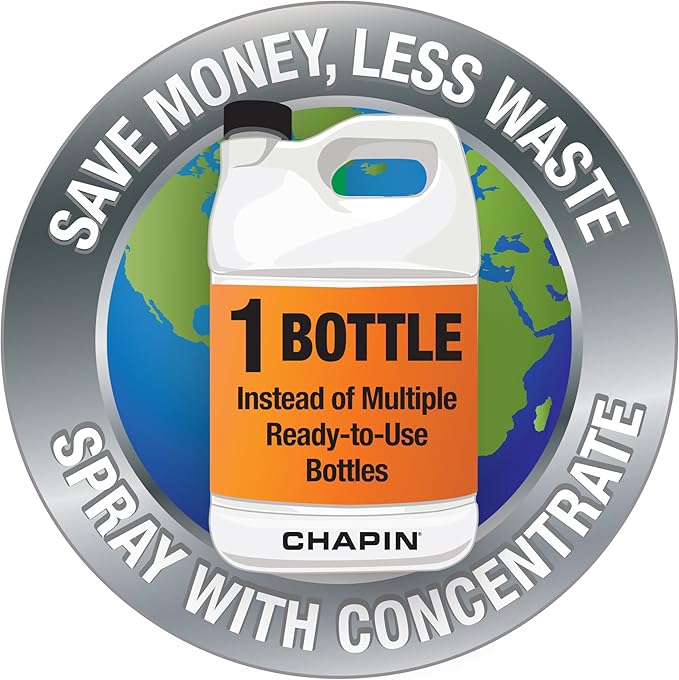 Chapin Made in USA G385, 32 Ounce, Insecticide Hose End Sprayer, Sprays 6 Gallons, Fan Spray Nozzle, Translucent White