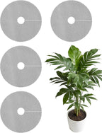 Augshy 11.8 Inch Plant Pot Grids, 4 PCS Plastic Cuttable Plant Pot Soil Covers Soil Digging Avoid from Animals Plant Protection for Flower Pots Indoor and Outdoor Garden Supplies