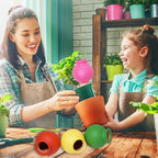 Terracotta Self Watering Spikes, 4 Pack Watering Bulbs for Indoor Outdoor Plants, Vacation Slow Release Plant Self Watering Planter Insert Devices, Colorful Water Globes While Away