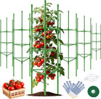WAENLIR 6 Pack Tomato Cages for Garden, Up to 51 Inch Tomato Trellis for Raised Garden Bed, Plant Stakes for Pots, Durable Tomato Plant Support Garden Stakes for Climbing Plants