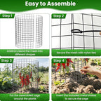 Nexum 30Pcs Plant Protectors from Animals – 16" x 12" Metal Tree Trunk Guards, Garden Plant Cloches & Expandable Plant Cages to Protect from Deer, Rabbits & Lawn Mowers