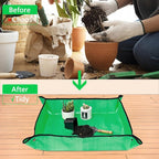 VinYankee Repotting Mat for Potting Soil Mess Control, 26.8" x 26.8" Waterproof Plant Potting Mat, Succulent Orchid Potting Tray for Plant Pots, Gardening Gifts Bonsai Tools