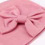 BQUBO Newborn Baby Girls Hats Mittens Set Hospital Hat Beanie Infant Bow Hats Baby Cotton Gloves for 0-6 Months