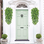 Waipfaru 8Pcs Fake Hanging Plants 3ft Fake Plants UV Resistant Fake Vines Artificial Decor for Indoor Outdoor Party Wall Porch Wedding Decoration,Light Green