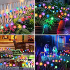 NBQQ Solar Garden Lights Outdoor, Swaying Light Waterproof Solar Lights Outdoor for Yard Pathway Patio, Swaying Lawn Decor as Gardening Gifts for Women Holiday (Multicolor, 4 Pack)