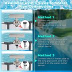 Hanaoyo LED Pool Fountain Waterfall for Above Ground Pools, 7 Different Lighting Colors, Smooth Flowing Pool Waterfall Relaxing Cascade for Outdoor Decor, Adjustable Width Fits Various Frames