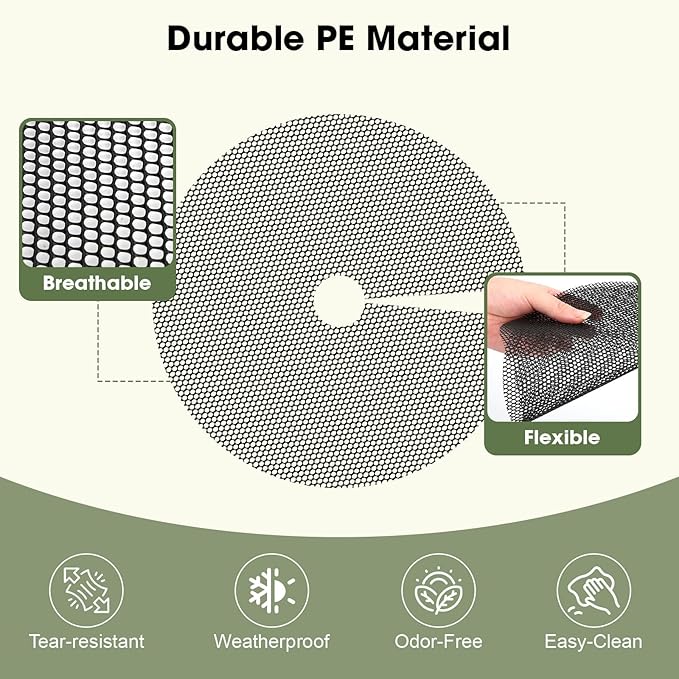 EEEKit 6 PCS Plant Pot Grids, 11.8 Inch, 15.7 Inch Indoor Potted Plant Protectors, Cuttable Plant Pot Soil Covers for Indoor and Outdoor Plants
