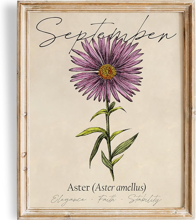 September Birth Flower Art Print - 8x10 (Unframed) | Capturing the Splendor of the September Birth Flower | Decor Accent for Birthdays and Special Occasions | Living Room Decor | Modern Home Decor