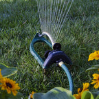 Melnor 65048-AMZ Oscillating Sprinkler with Brass Nozzles and QuickConnect Product Adapter Set, 3,400 sq. ft, Amazon Bundle