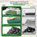 joyhalo Seed Starter Tray with Grow Light, 2 Pack 80 Cells, Thicken Plant Starter Kit with Humidity Dome, Adjustable Brightness Germination Kit, Indoor Gardening Plant Trays for Seeds Growing