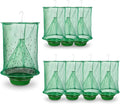 8 Pack Fly Traps Outdoor Hanging, Ranch Fly Traps with Food Bait Tray, Fly Catcher Cage for Indoor or Outdoor Family Farms, Park