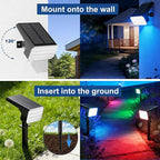 LANSOW Solar Spot Lights Outdoor Color Changing, 8Pack/7 Modes Waterproof Solar Christmas Landscape Spotlights, LED Solar Powered Flood Lights for Yard Garden Pathway Outside Halloween, Auto ON/Off