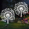 2 Pack 250LED Solar Garden Lights Outdoor, Dual Lighting Modes Firework Lights Solar Powered, Waterproof Twinkle Fairy Light Outside for Yard Patio Pathway Christmas Party Decorative(Cool White)