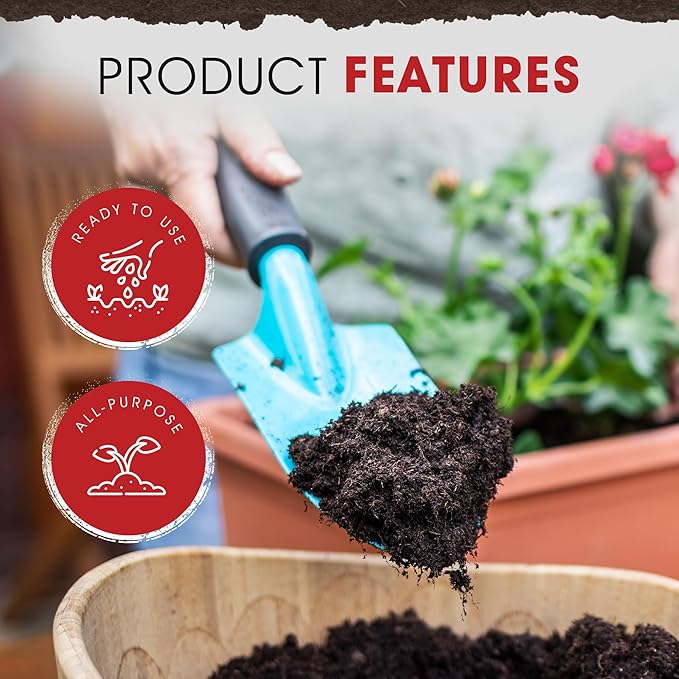 Michigan Peat 4 Pack Garden Magic Indoor and Outdoor Organic Planting Potting Topsoil Mix Blend with Moisture Retention, 40-Pound Bag