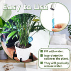 Bvrbaory 10 Pcs Watering Cans,Plant Watering Globes,Plastic Self-Watering Bulb for Indoor Outdoor Potted Flower,Blue