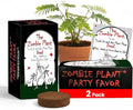 Zombie Plant Party Favors (2) Plays Dead When Touched! Includes Soil, Seeds & Mini Flower Pot. Supplies for Zombie Themed Birthday. Plant it as a Fun Indoor Science Activity