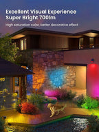 AUDERWIN Solar Spot Lights Outdoor, 9 Lighting Modes RGB, Solar Lights Outdoor Waterproof IP65, 63 LED Landscape Spotlights for Holiday Decorations-10 Pack