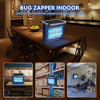 Solar Bug Zapper Outdoor, PhatroyYee Mosquito Zapper 4500V, Waterproof Portable Fly Zapper, Rechargeable Electric Mosquito Killer, Cordless Fly Insect Mosquitos Trap for Patio Yard Camping BBQ(Blue)