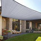 LOVE STORY Custom Size 7'x10' Silver Grey Sun Shade Sail Rectangle UV Block Canopy Patio Sail Sunshades Fabric for Outdoor Garden Carport (We Make Custom Size)