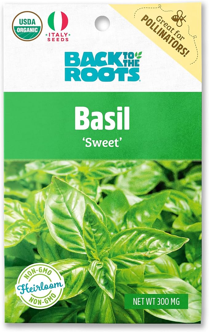 Back to The Roots 100% Organic Seed Packet Basil Sweet