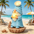 GIGALUMI Garden Gnomes, Solar Statue Outdoor Decor, Gnome Gifts Decoration with LED for Patio Yard Lawn Balcony, Christmas/Birthday Gift for Mom Women