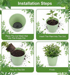 20Pcs Mesh for Plants, Black Garden Netting for Plants to Prevent Soil Leakage (11.8 x 7.8 in / 30 x 20 cm)