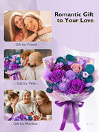 Eterfield Flowers for Delivery Prime, Mothers Day Flowers Forever Bouquet, Preserved Roses and Purple Flowers Birthday Gifts for Her Women Wife Mom Grandma Anniversary Valentine's Day Christmas