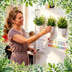 3 Pcs Magnetic Plants Classroom Decor Artificial Potted Potted Greenery Mini Fake Plants with Magnets Back to School Teacher Appreciation Gift for Whiteboard Blackboard Home Office(Greenery)