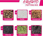 Orchid Potting Mix with Orchid Bark 2QT - New Upgraded Formula for Superior Drainage & Breathability | Premium Soil for Healthy Roots