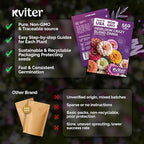 KVITER 550 Crazy Blend Zinnia Seeds for 2026 (Zinnia Elegans) – Double Zinnia Seed Mix, Heirloom Pollinator Magnet – Ideal Flower Seeds for Planting in Cutting Garden, Borders, Containers