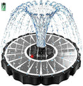 SZMP Solar Fountain, Works in Cloudy with 2000mAh Battery Backup, Glass Solar Powered Bird Bath Fountain with Smart Status Indicators, 3.5W, 8 Nozzles, for Garden, Outdoor (White)