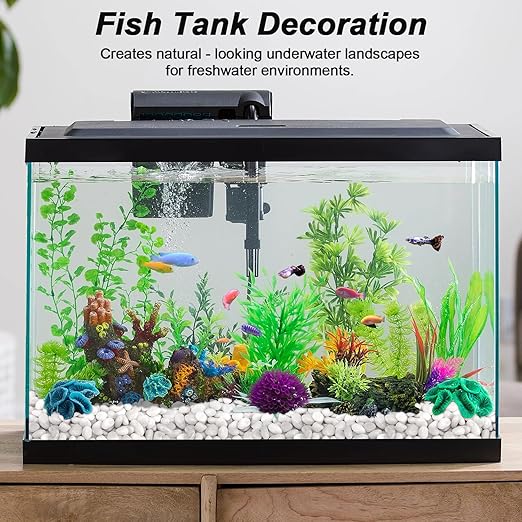 Aquarium Gravel,Landscaping Pebbles, Decorative Ornamental Pebbles Garden,Landscaping Stones Gravel Filler for Home Decoration Flower Bed Fish Tank Plants Vases Succulents (10 Pounds, White)