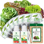 Lettuce Seed Pods for All Hydroponics Growing System, 8 Pods with 600+ Seeds of Romaine/Butter Head/Red&Green Leaf/Black Seeded Simpson/Red Sail and Marvel of 4 Seasons