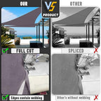 LOVE STORY Custom Size 7'x7'x7' Dark Grey Sun Shade Sail Triangle Sunhsade Fabric Awning Canopy for Patio Backyard Carport Pergola (Customized)